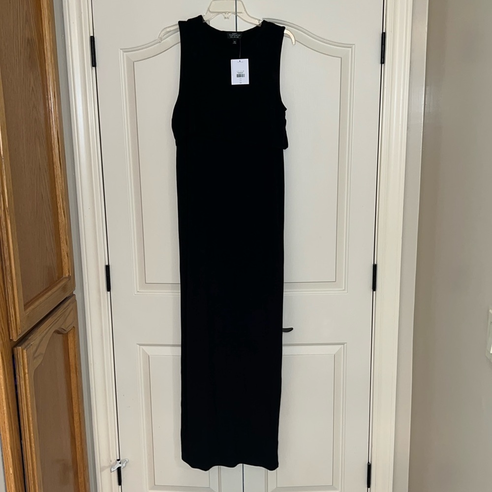 ♟️Topshop NEW Maternity Black Column Maxi Nursing Dress♟️